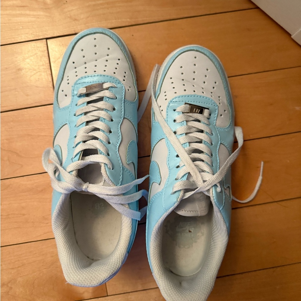 Nike Light Blue and White Women's Sneakers